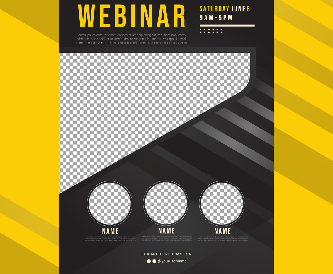 Minimalist Black Webinar Online Workshop Poster Template