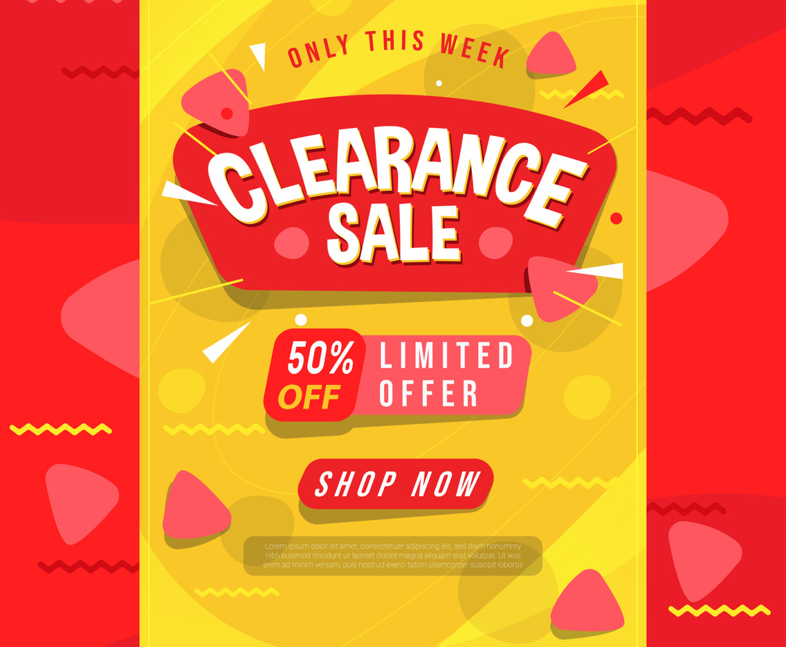 Limited Offer Clearance Sale Poster Template