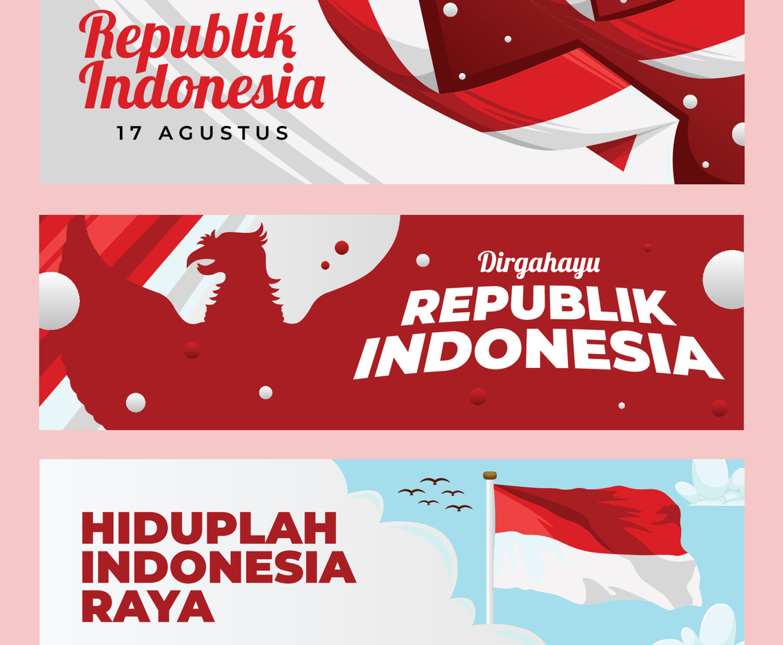 Festivity Indonesia Independence Day Banner Collection