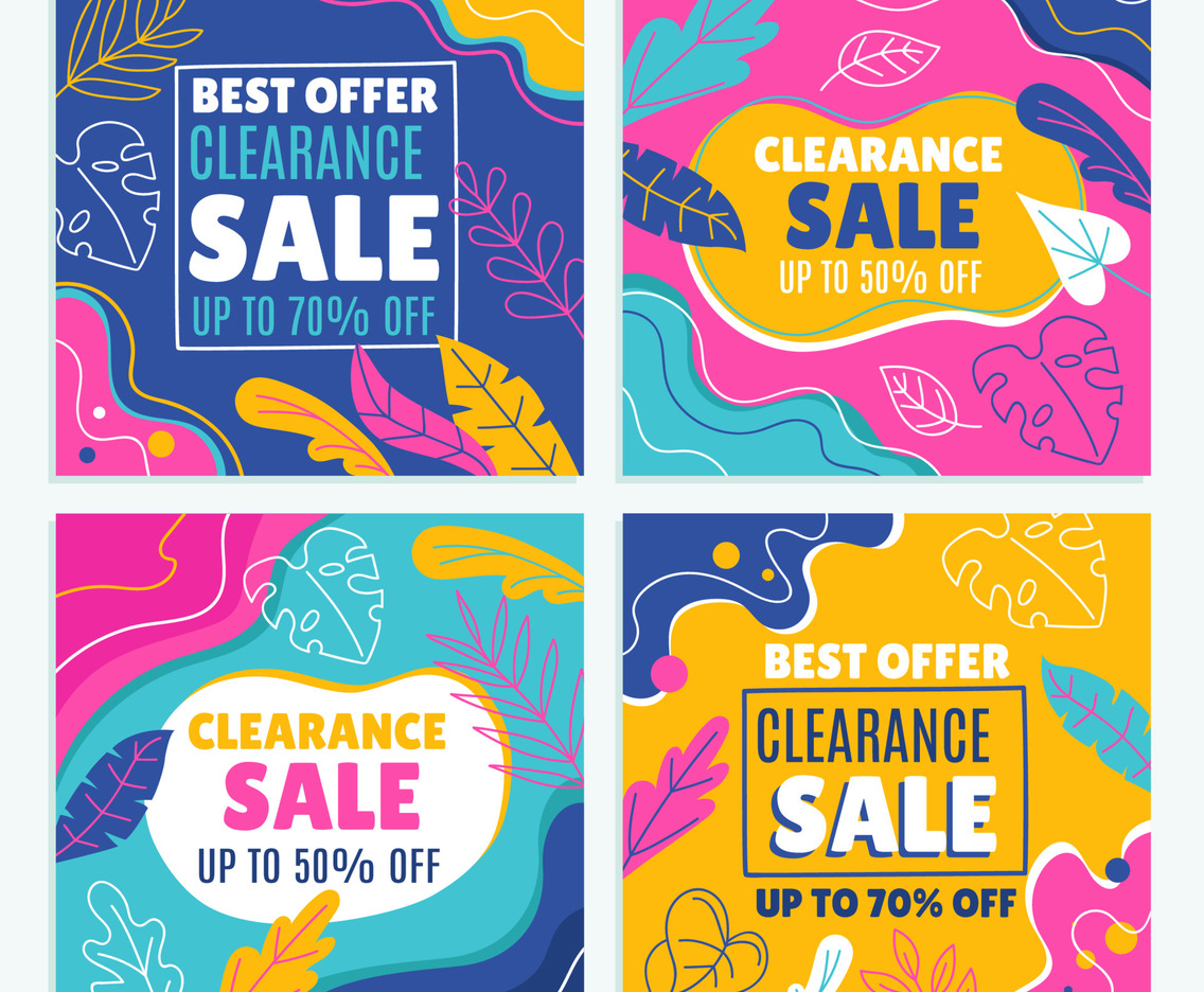 Clearance Sale Social Media Post Template