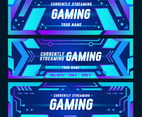 Set of Game Streaming Banners