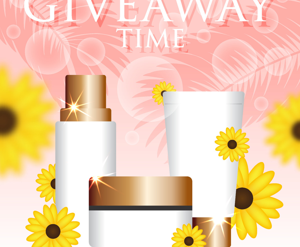 Give Away Time for Skincare Concept