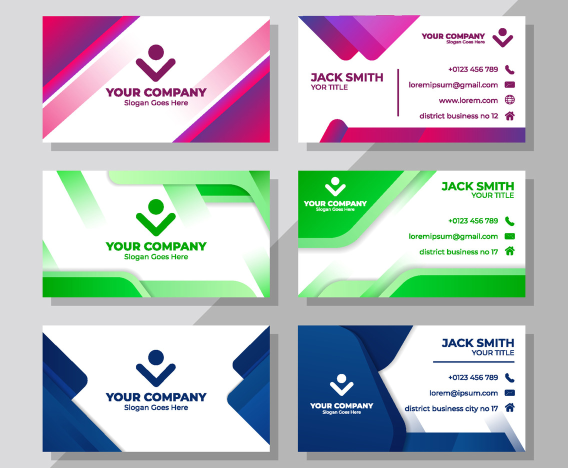 Formal Office Business Card Collection