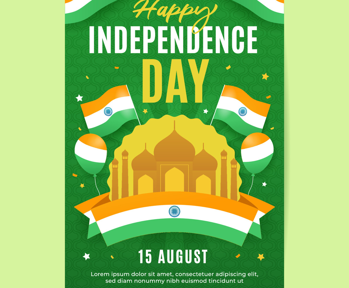 India Independence Day Poster Template