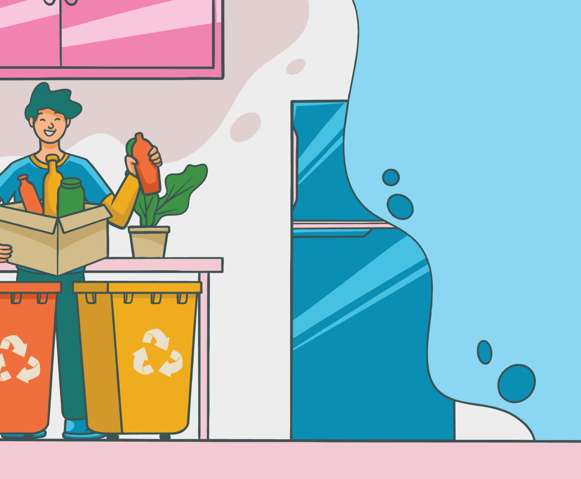 Recycling at home Green Living Theme