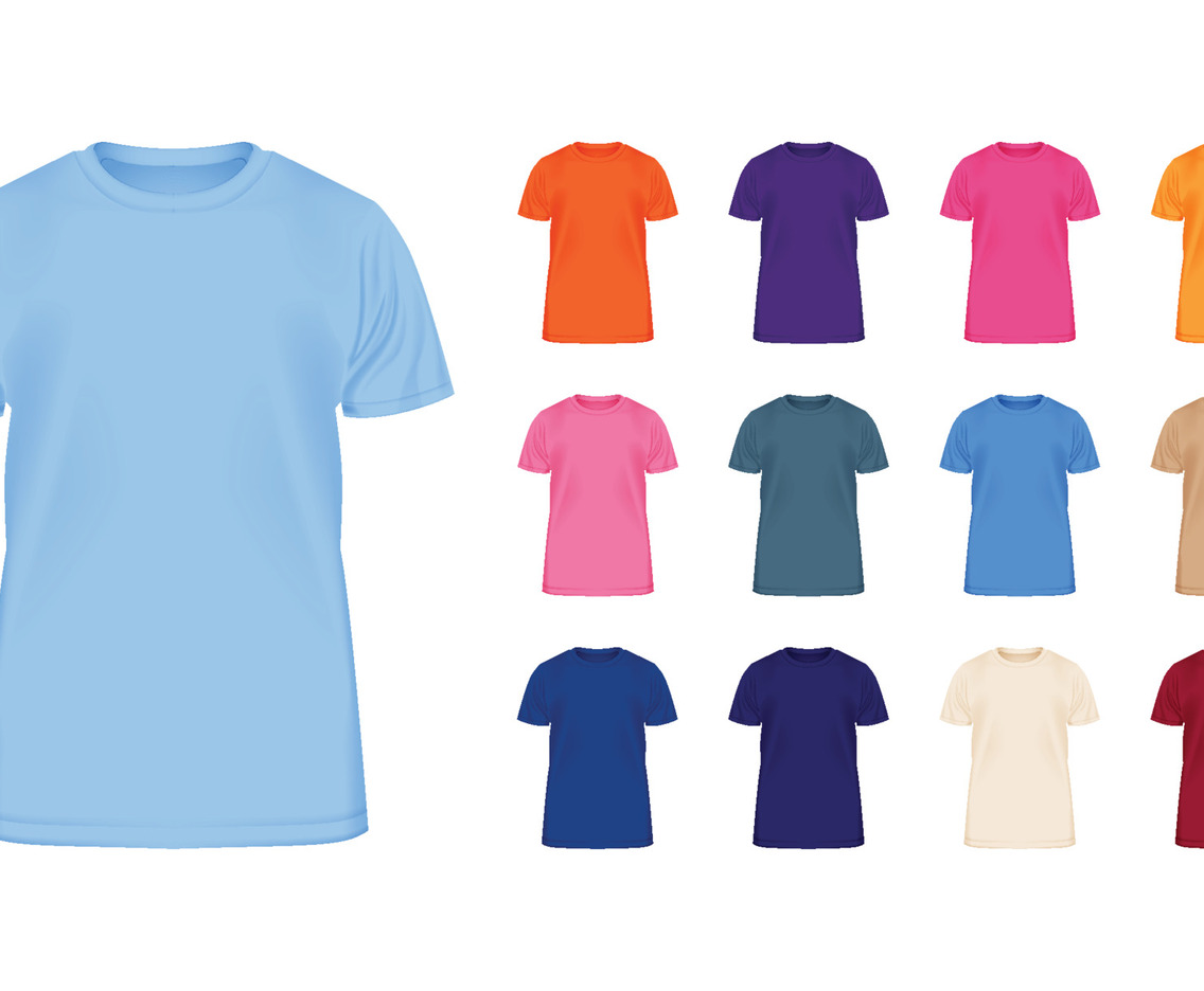 Multi Colors Realistic T Shirt Mockups Collection