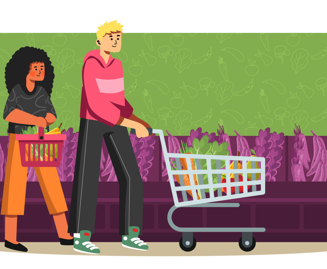 Fresh Shopping Green Living Organic Food Concept