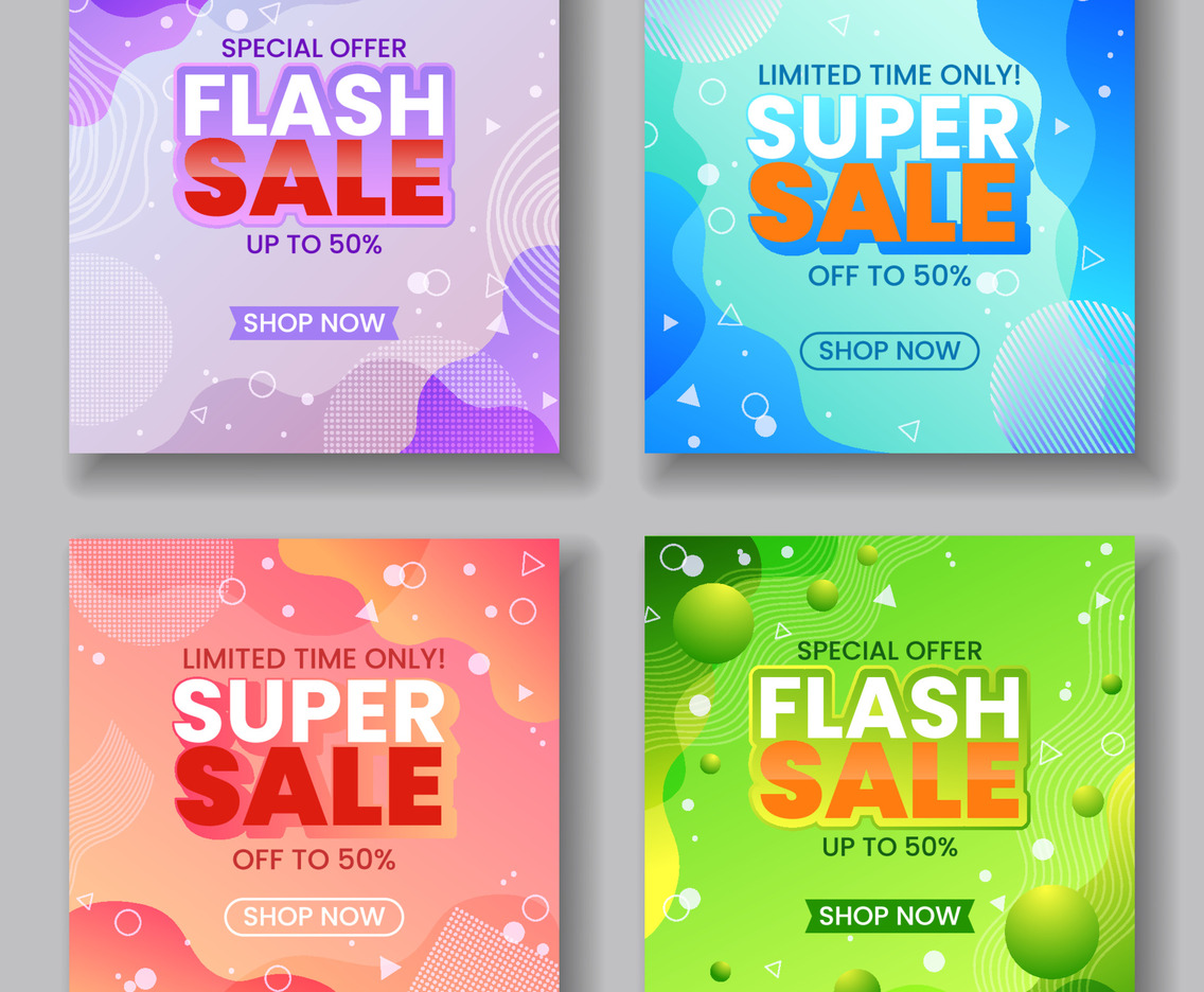 Flash Sale Social Media Post Collection