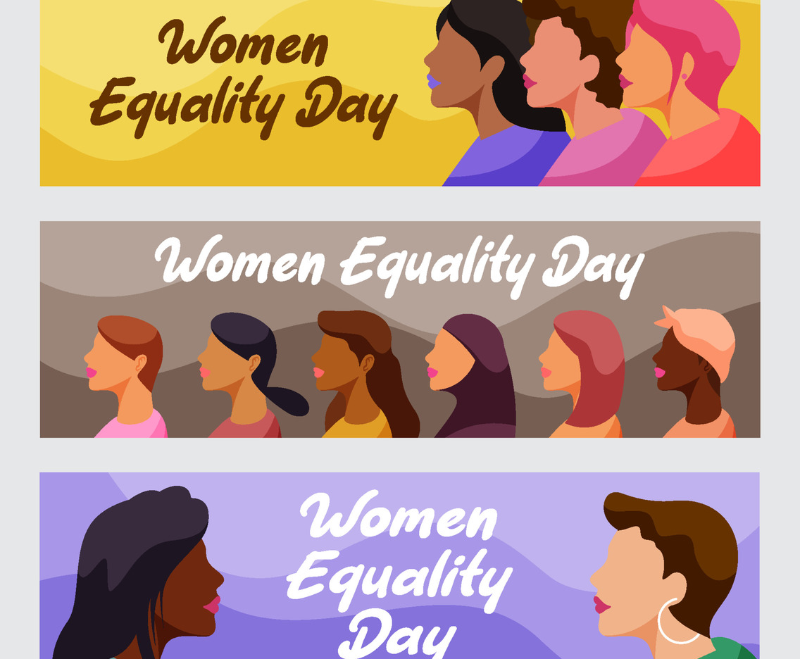 Women Equality Day Banner Set