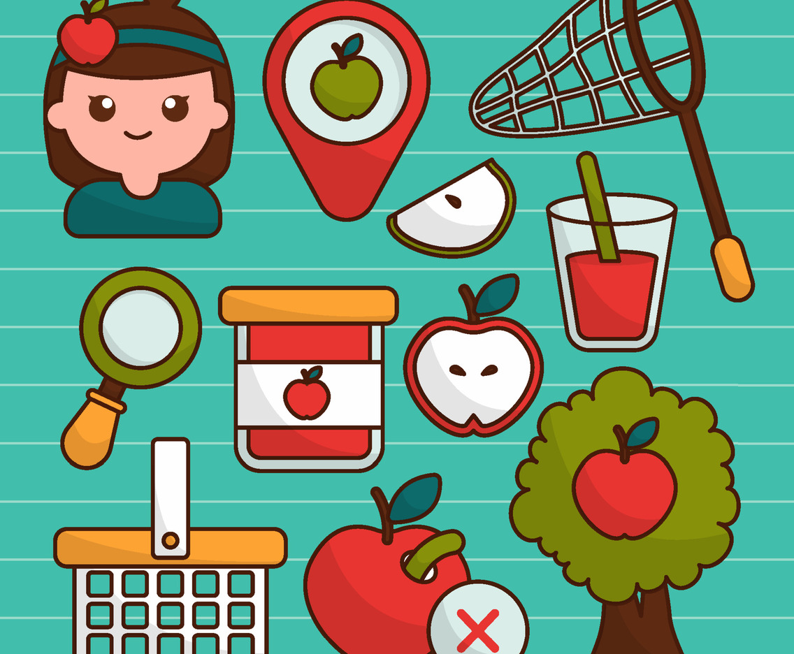 Apple Picking Icon Collections