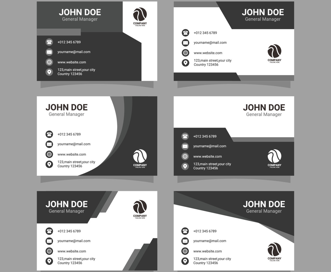 Monochromatic Company Business Card Template