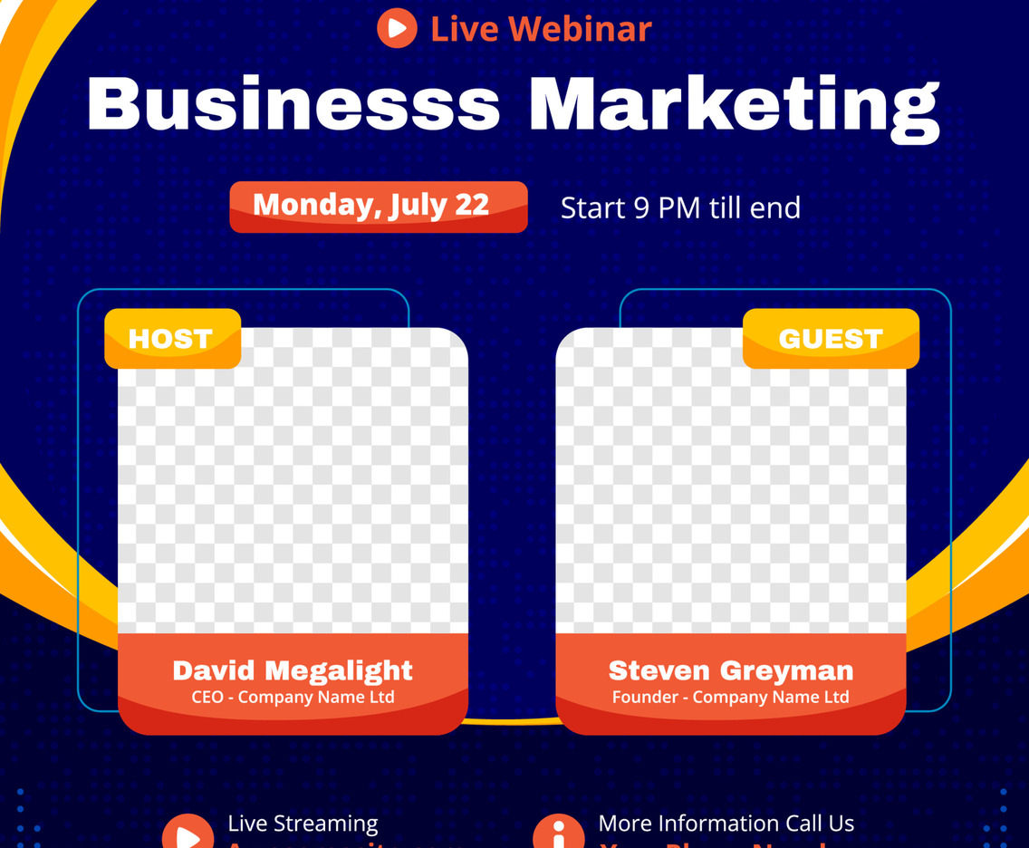 Business Marketing Webinar Poster Template