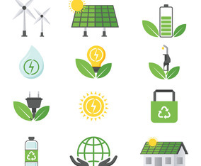 Green Technology Icons Set