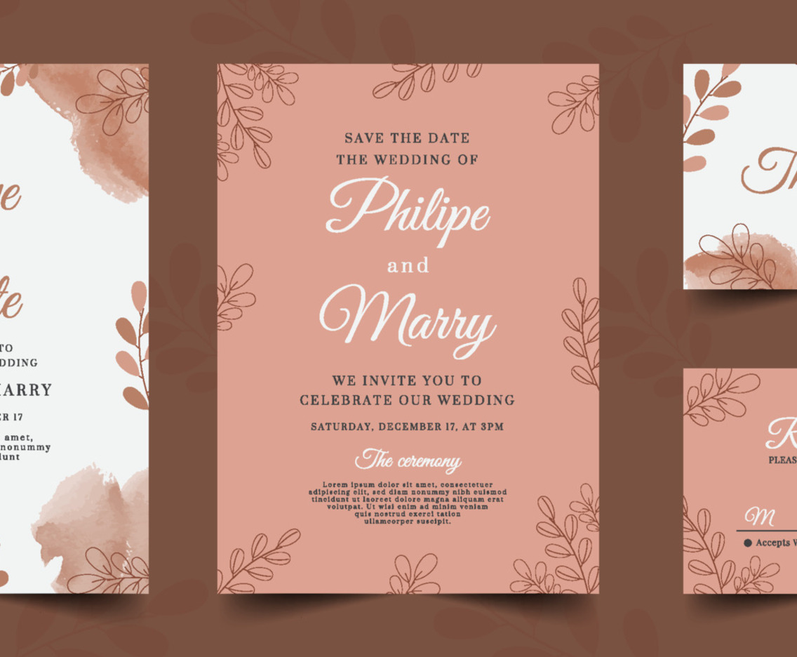 Contemporary Wedding Invitation
