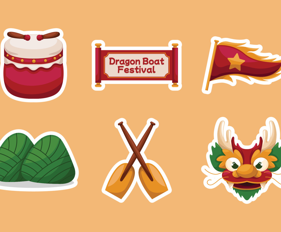 Dragon Boat Festival Stickers Collection