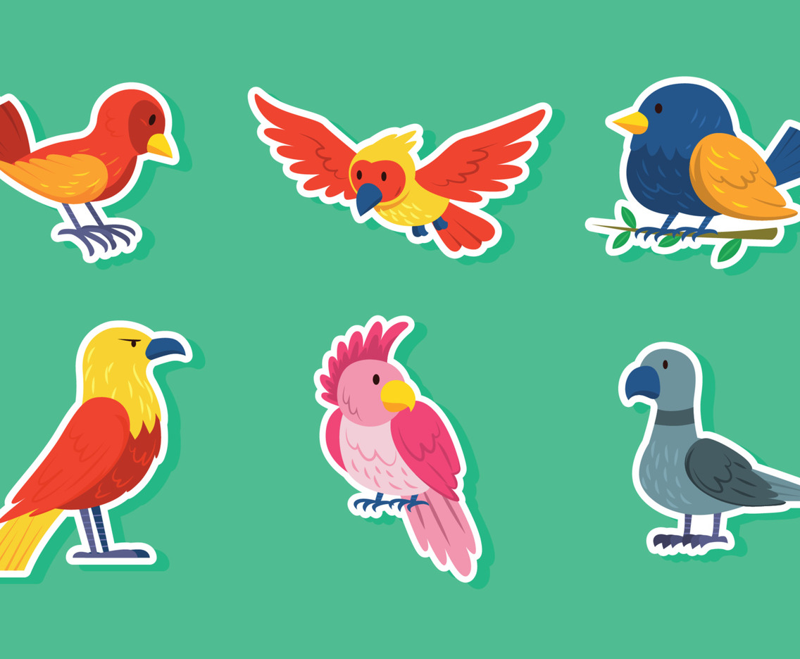 Journal Template Birds Sticker Set