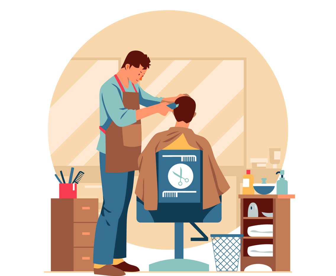 Man Hair Stylist Concept