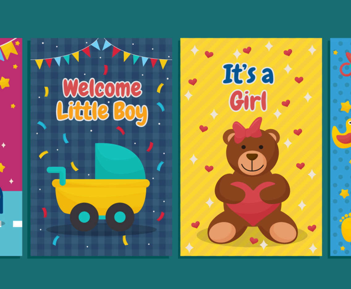 Baby Bornday Card Template