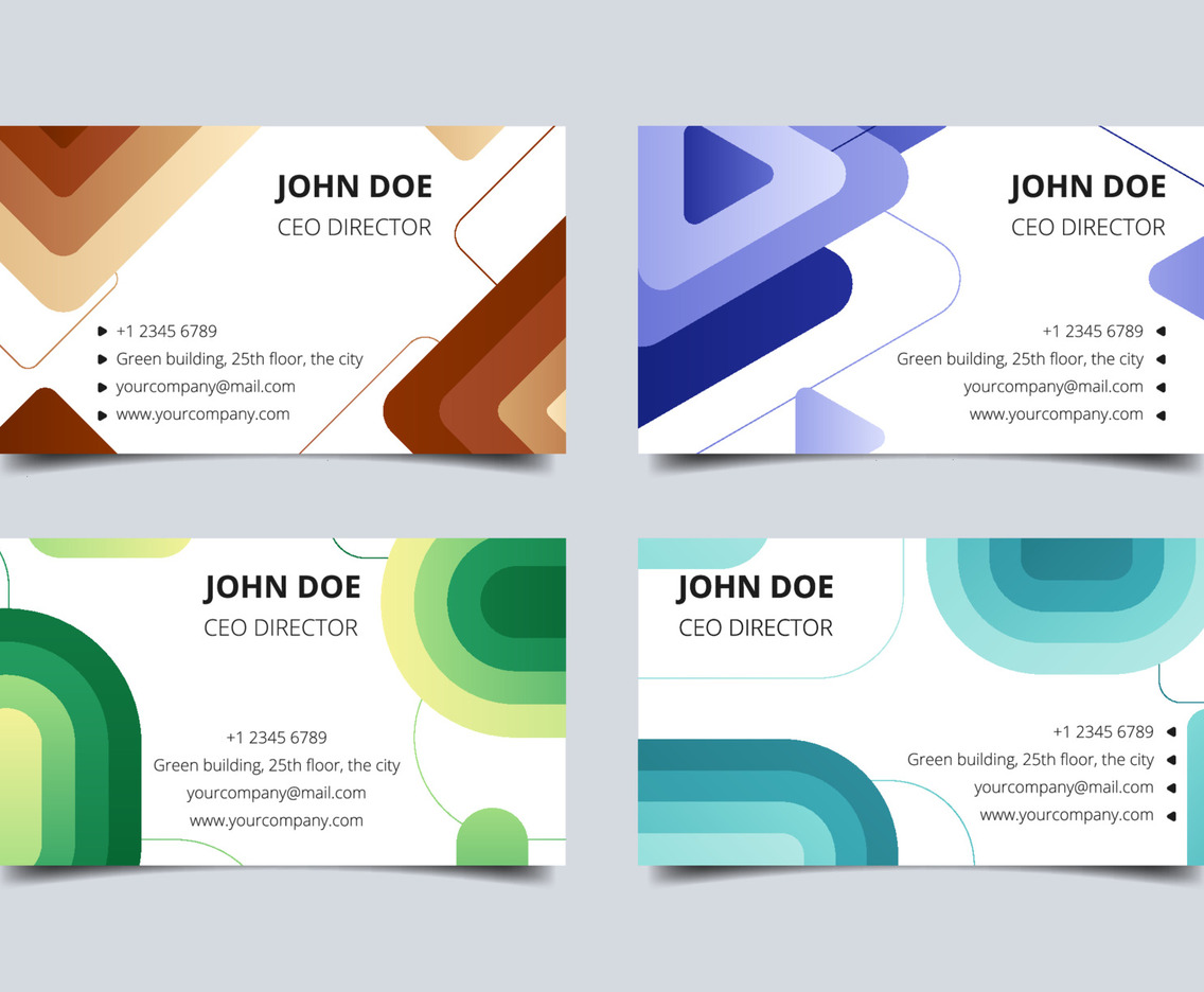 Geometric Monochrome Business Card Templates