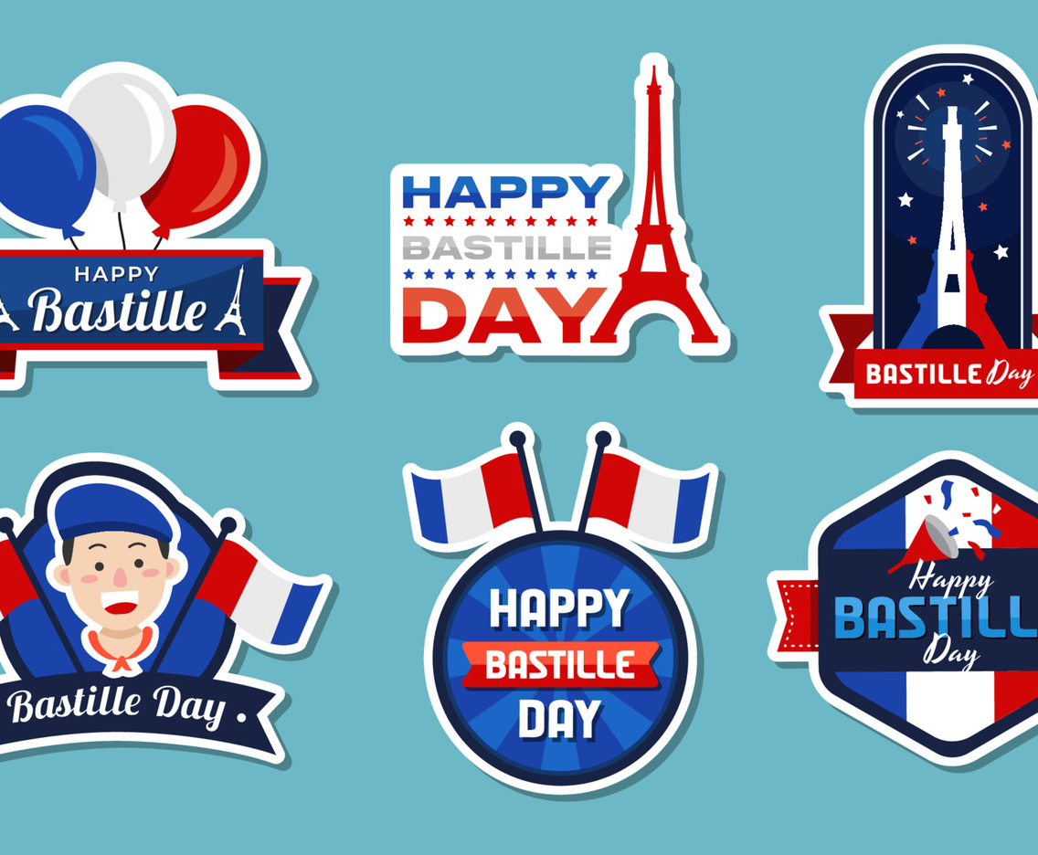 Happy Bastille Day Sticker Collection