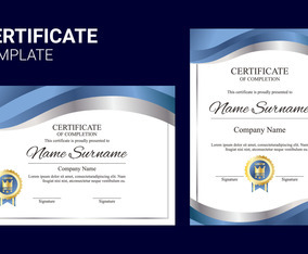 Modern Geometric Shape Certificate Template Vector Art & Graphics ...