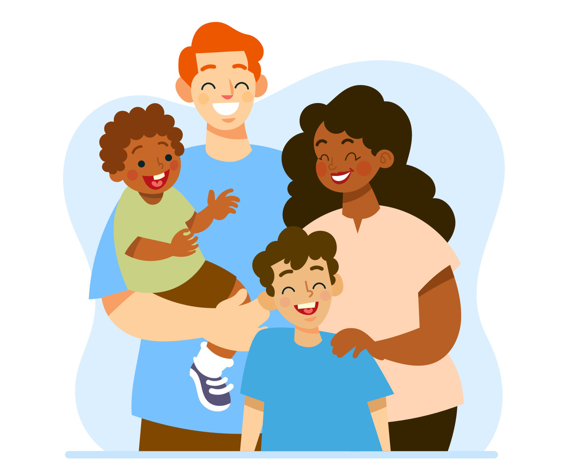 Happy Inter Racial Family