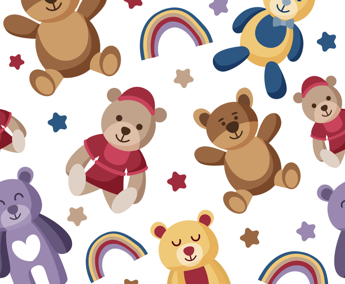 Teddy Bear Seamless Pattern