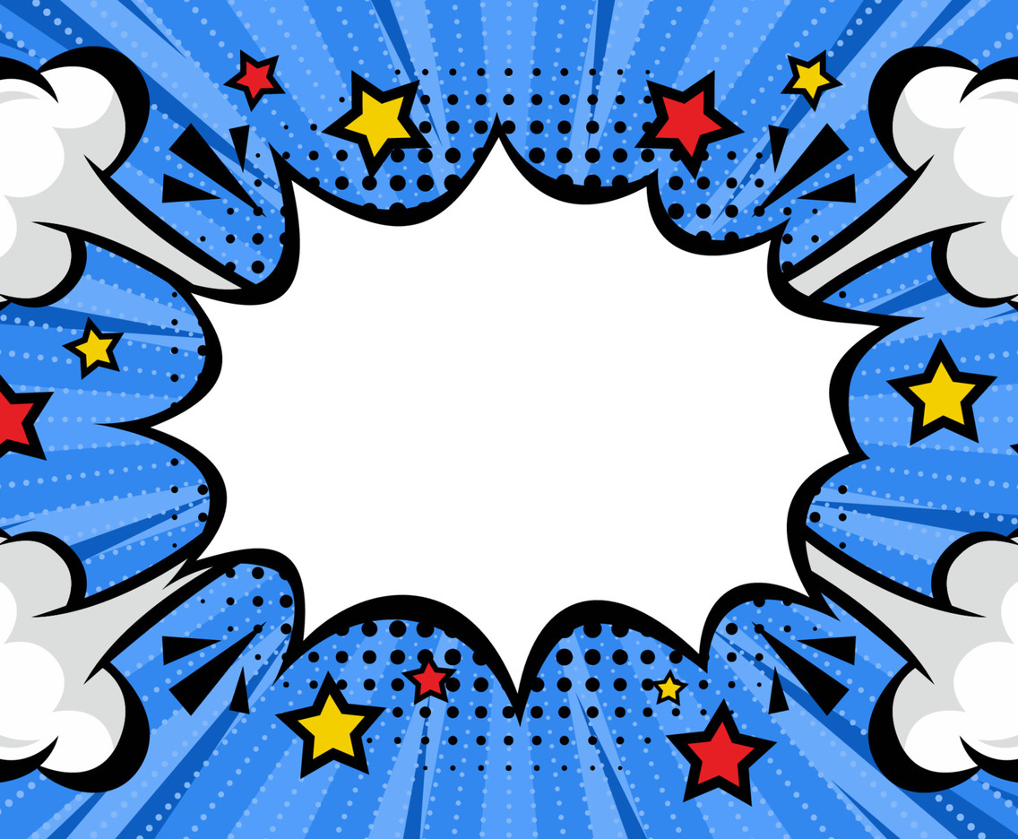 Pop Art Comic Doodle Bubble Colorful Background