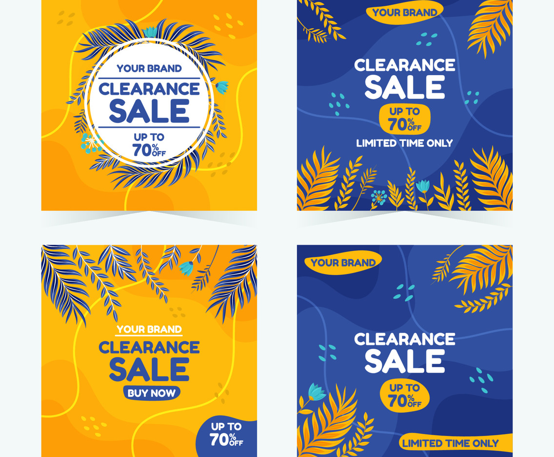Clearance Sale Social Media Posts