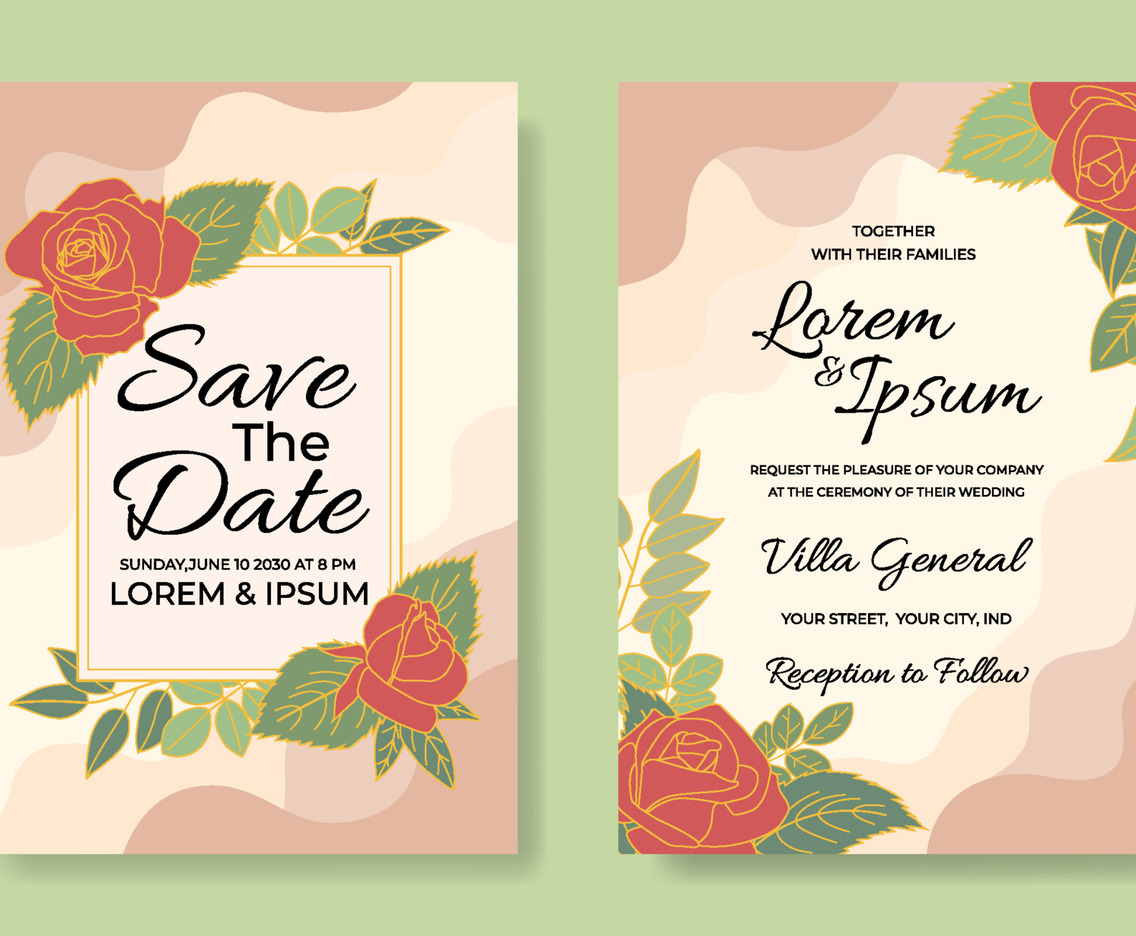 Earthy Tone Wedding Card Collection
