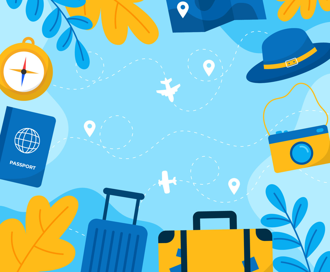 World Tourism Day Square Background