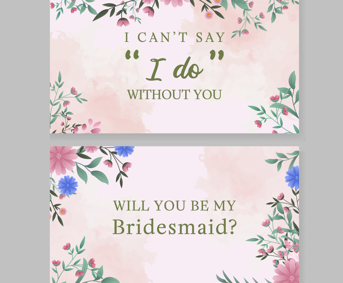 Bridesmaid or Groomsman Invitation Template