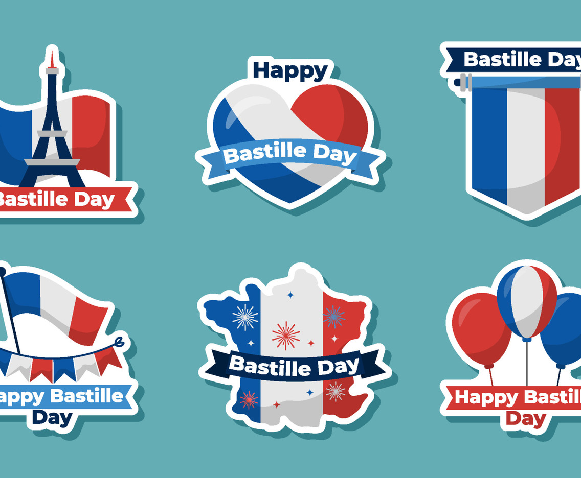 Bastille Day Sticker Set