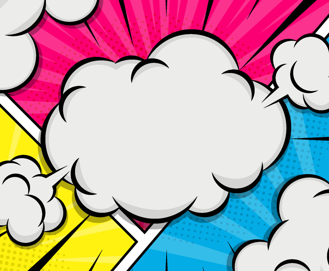 Pop Art Comic Halftone Flat Background