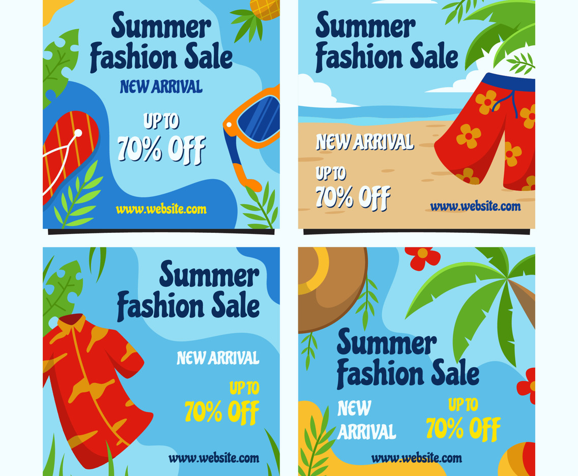 Summer Fashion Sale Social Media Posts