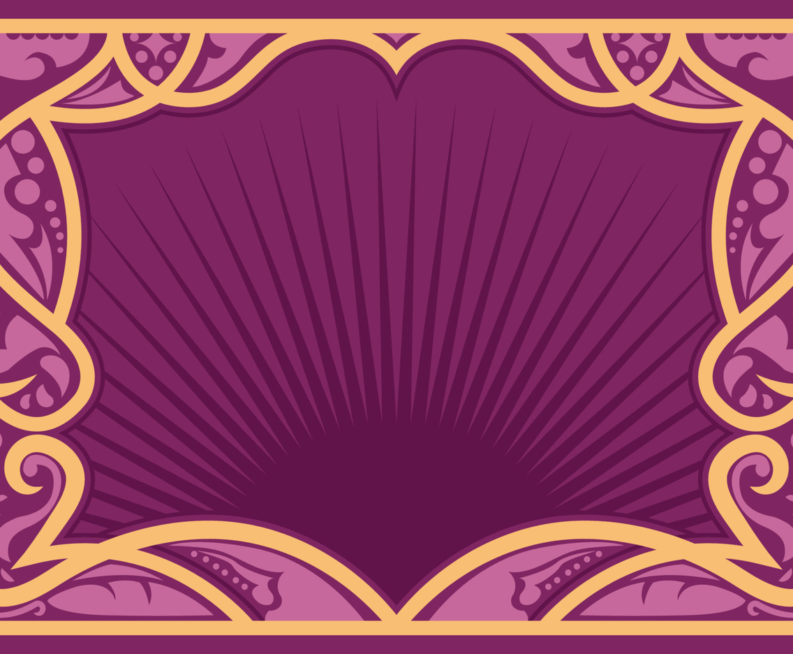 Art Nouveau Background in Purple and Gold Color