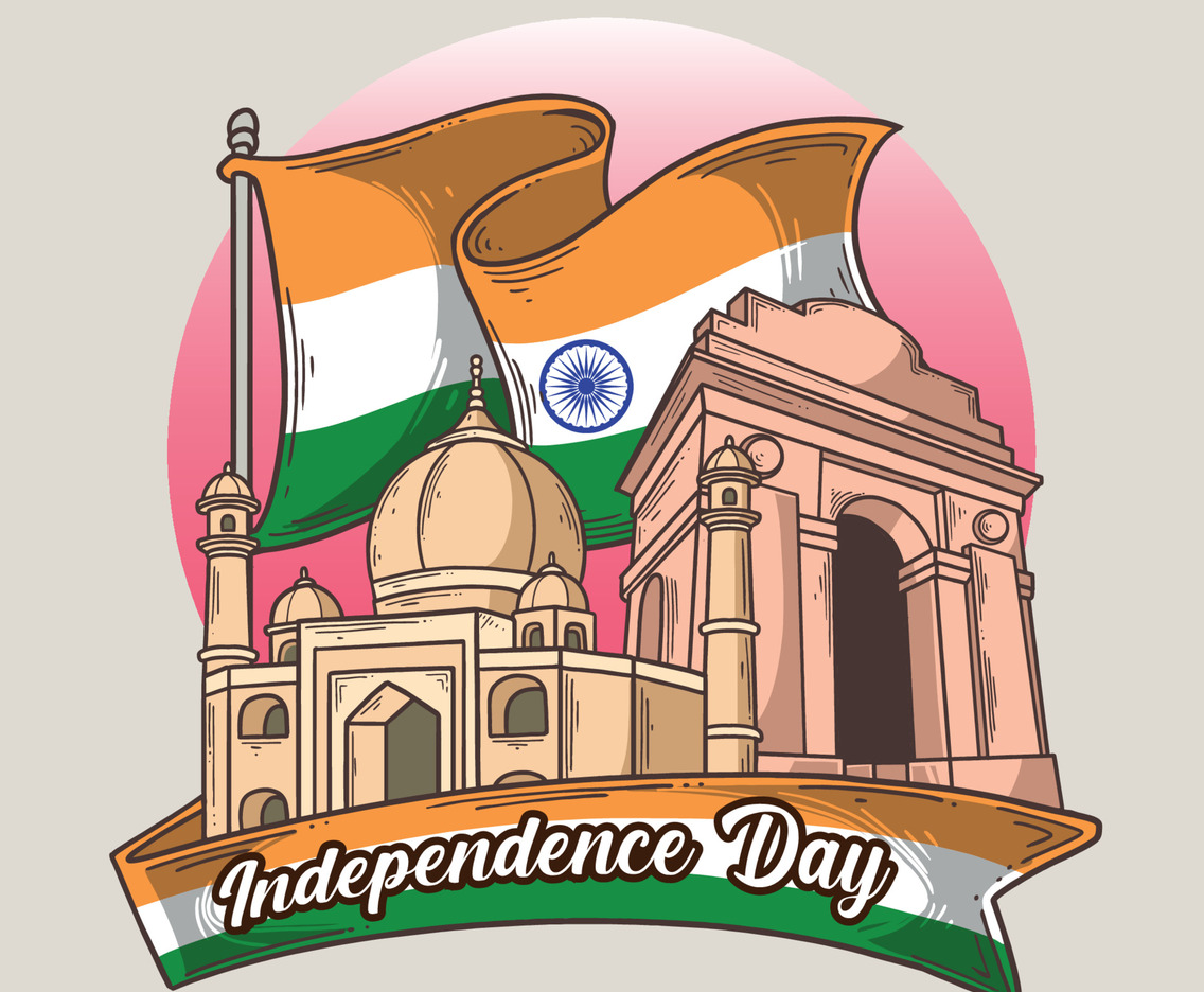 India Independence Day Landmark Concept