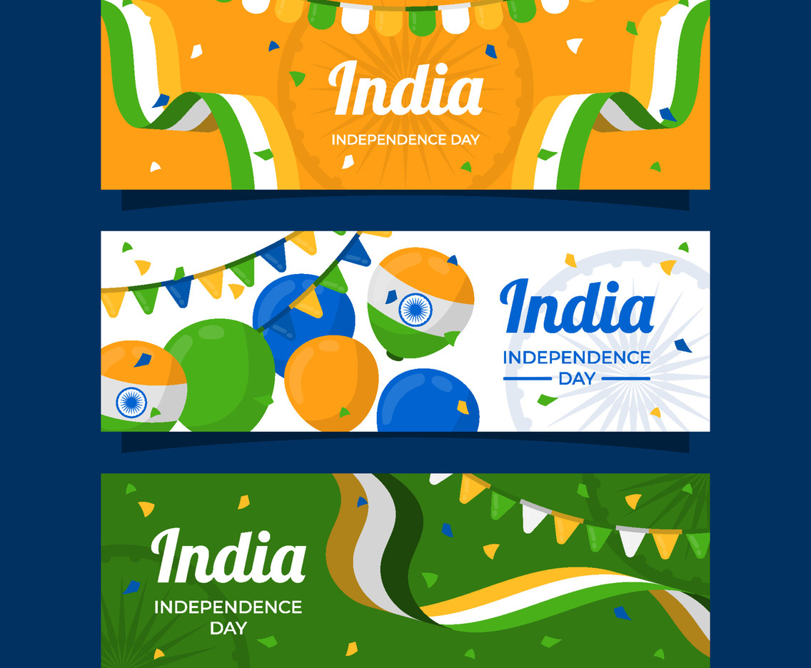 India Independence Day Festivity Banner Collection