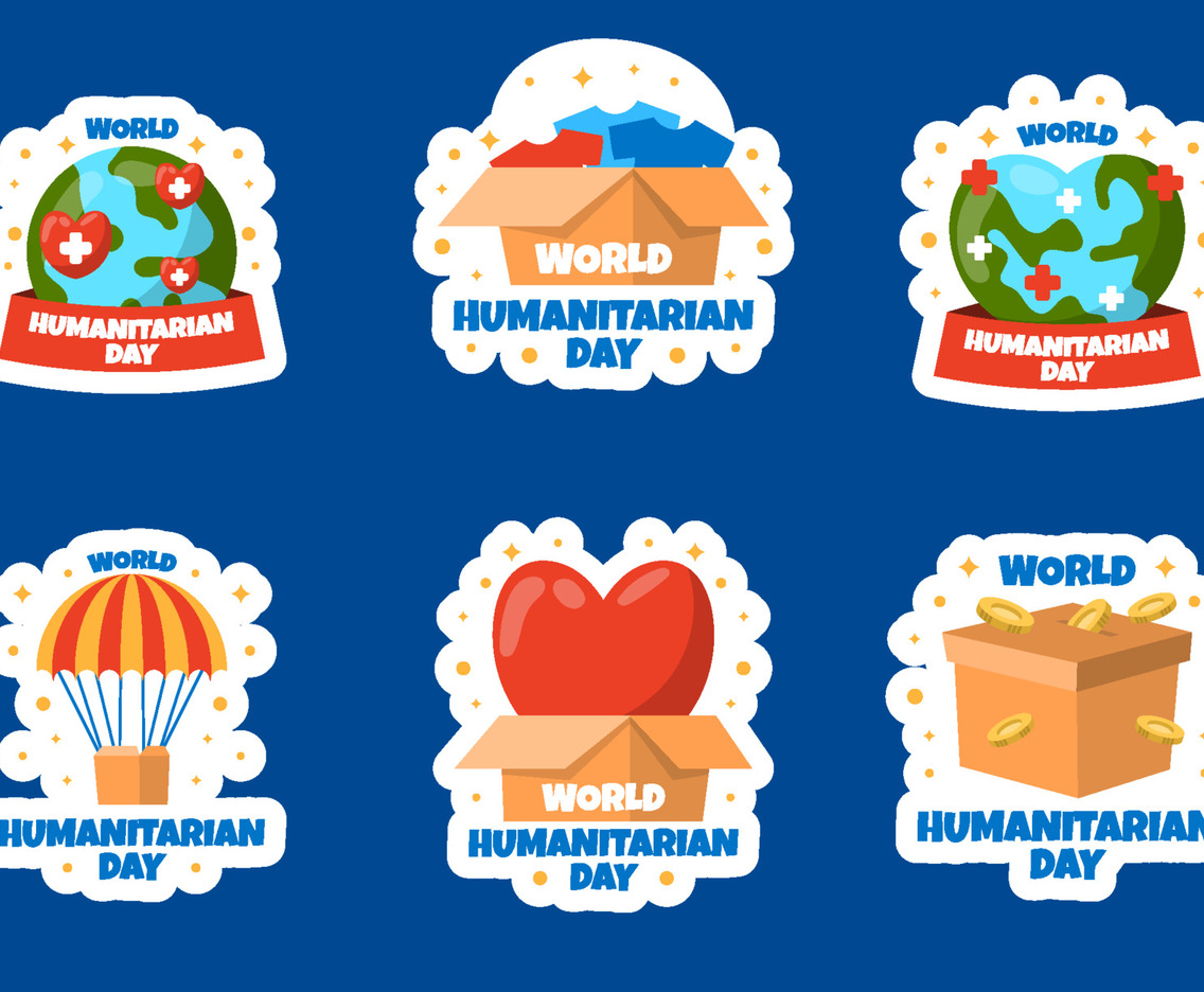 World Humanitarian Day Festivity Sticker Collection