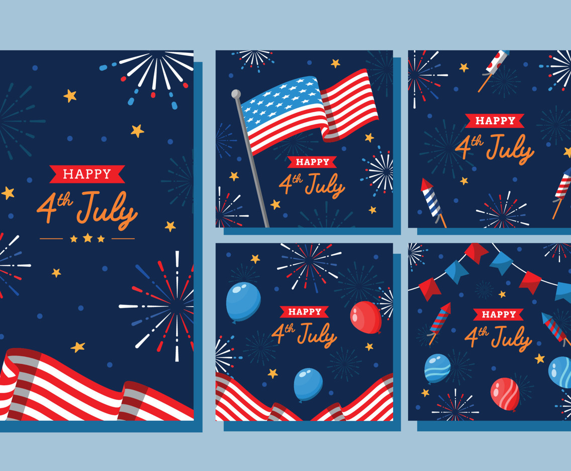 4th July Firework Social Media Collection