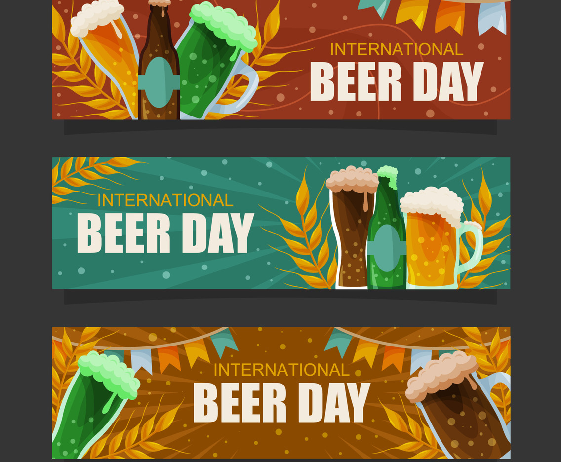International Beer Day Banner Festival Collection