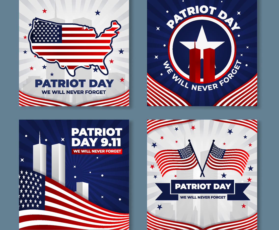 Patriot Day Social Media Posts Template