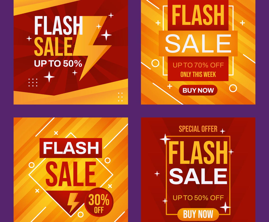 Flash Sale Social Media Posts Template