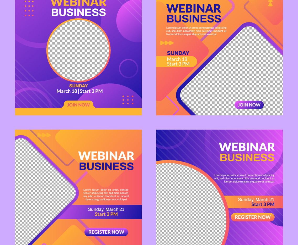 Webinar Social Media Posts Template