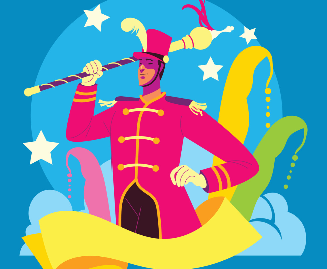 Female Marching Band Leader