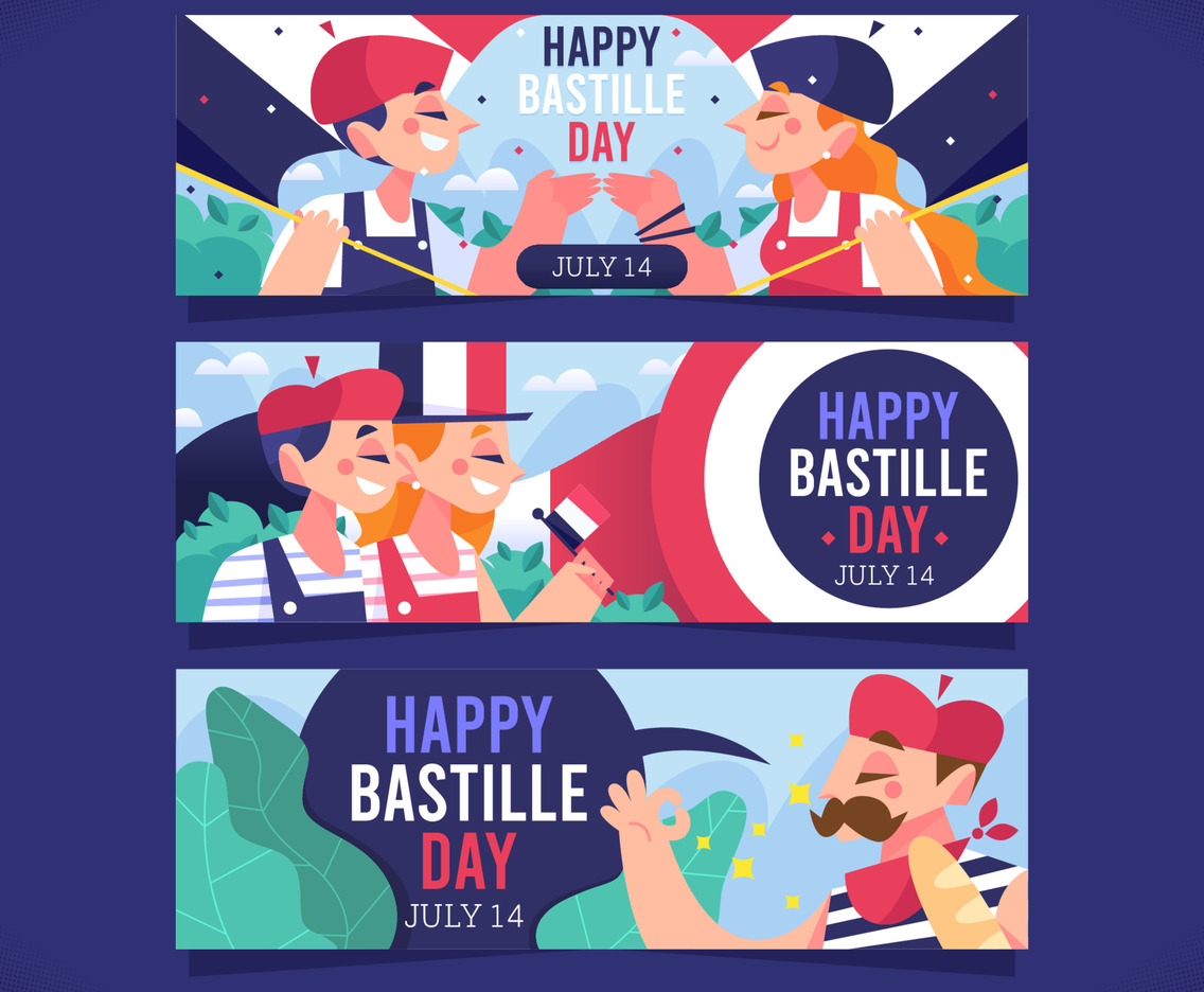 People Celebrating Bastille Day