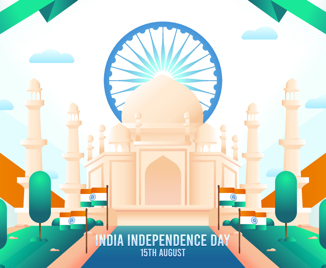 Taj Mahal And India Independence Day