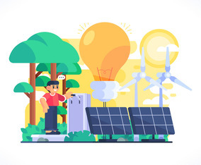 Use Green Power To Turn On The Electricity