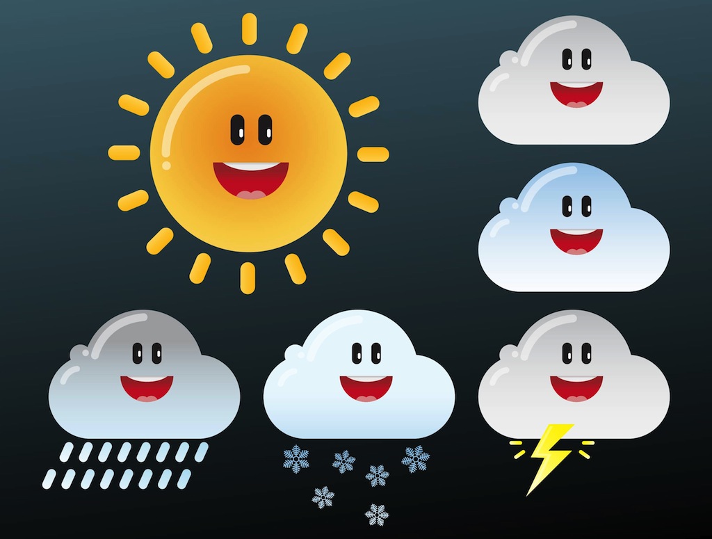 Weather Cartoons Vector Art & Graphics 