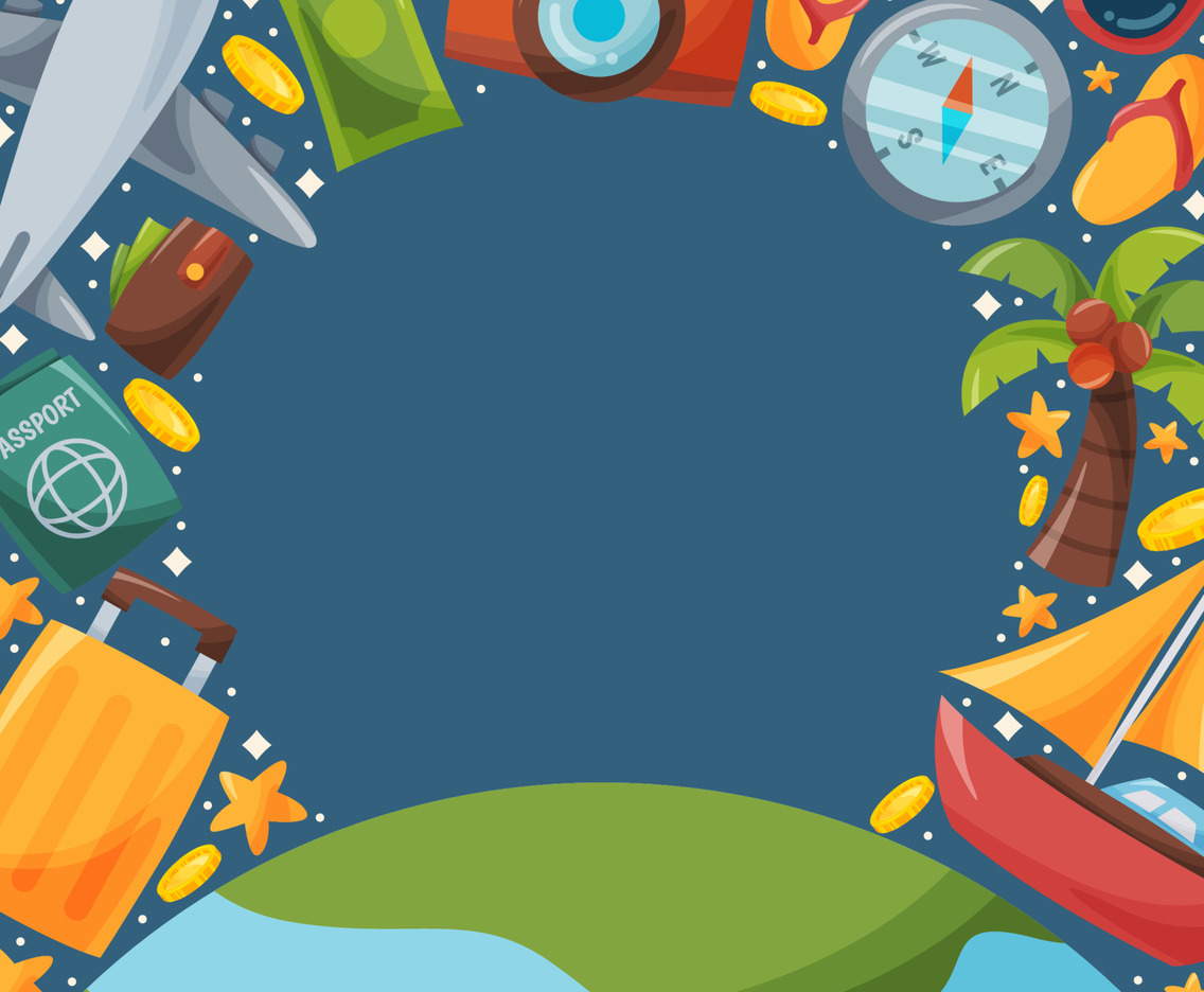 World Tourism Day Doodle Hand Drawn Background